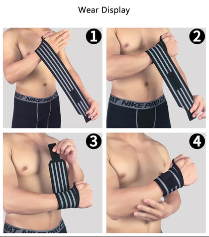 2 PCS Outdoor fitness Wristband Wrist Support Weight Lifting Gym